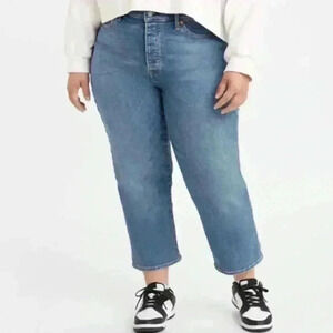 Levis 501's Wedgie Straight Denim Jeans Women's Plus Size 24W NWT
